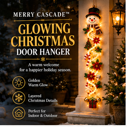 ⏳ Last day! 49% OFF – 🎅MerryCascade Glowing Christmas Door Hanger