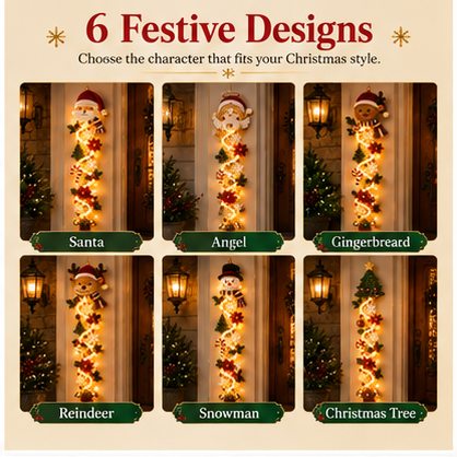 ⏳ Last day! 49% OFF – 🎅MerryCascade Glowing Christmas Door Hanger