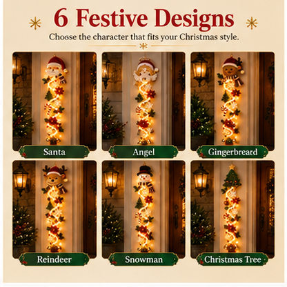 ⏳ Last day! 49% OFF – 🎅MerryCascade Glowing Christmas Door Hanger