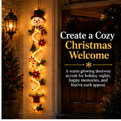 ⏳ Last day! 49% OFF – 🎅MerryCascade Glowing Christmas Door Hanger