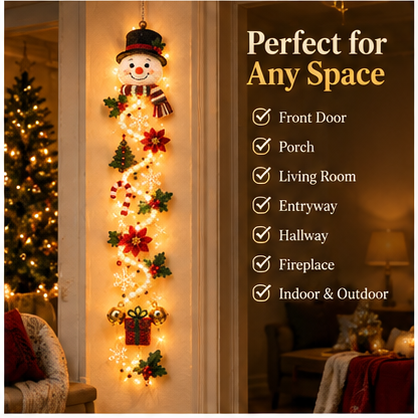 ⏳ Last day! 49% OFF – 🎅MerryCascade Glowing Christmas Door Hanger