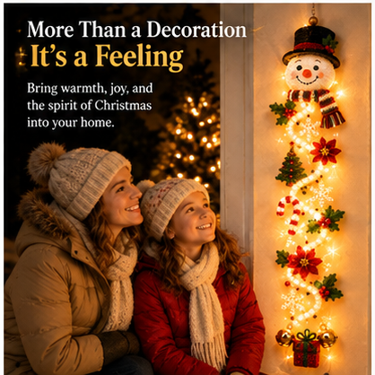 ⏳ Last day! 49% OFF – 🎅MerryCascade Glowing Christmas Door Hanger