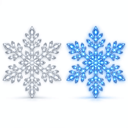 ❄️LED Snowflake Wall Set