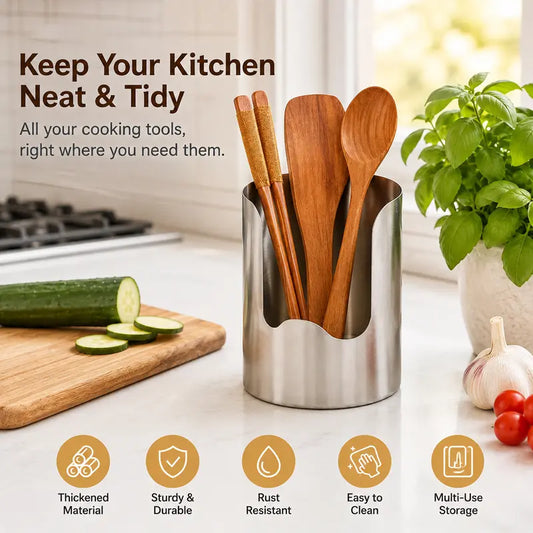 🥣 Stainless Steel Utensil & Lid Organizer
