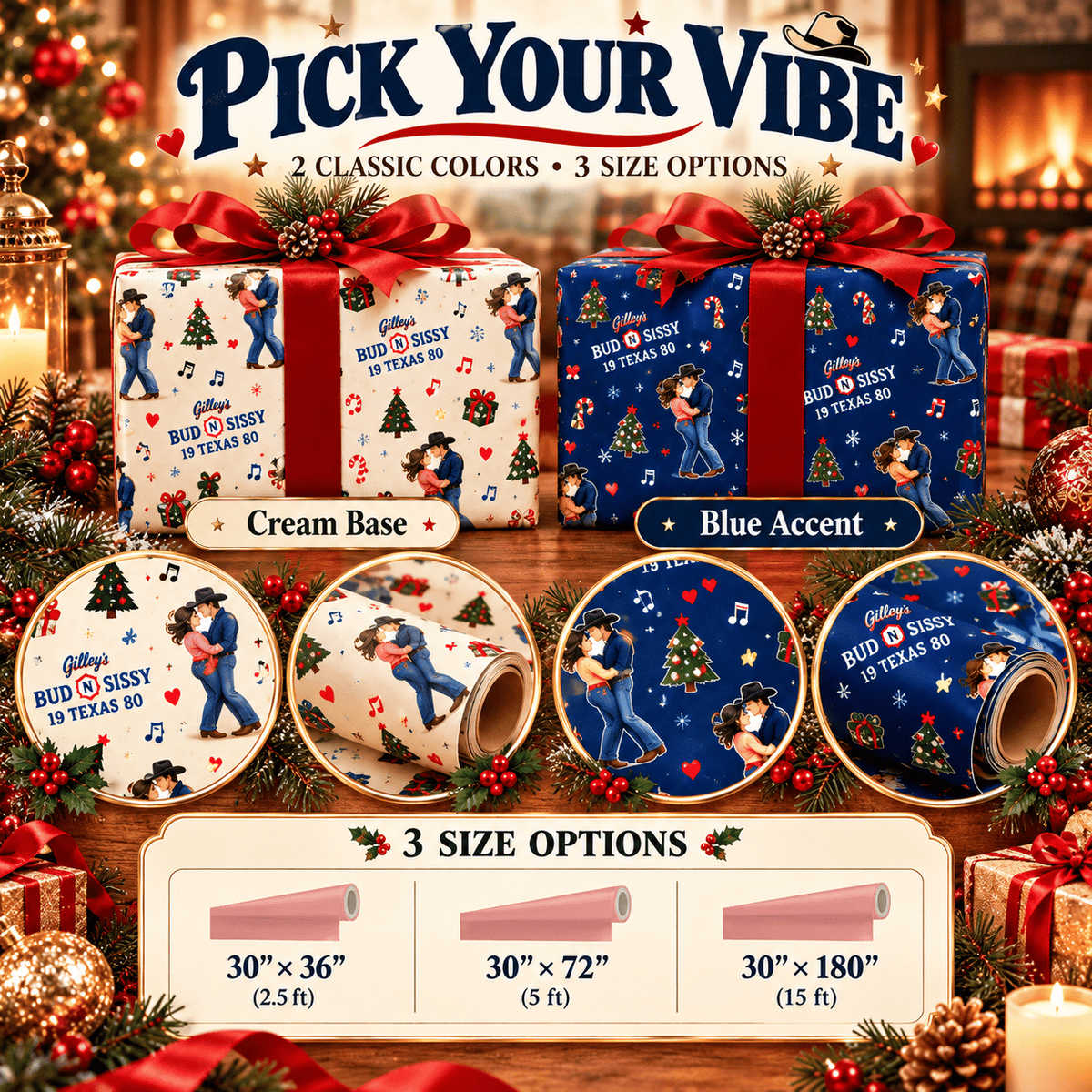 Retro Western Christmas Wrapping Paper 🎄🤠