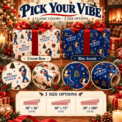 Retro Western Christmas Wrapping Paper 🎄🤠