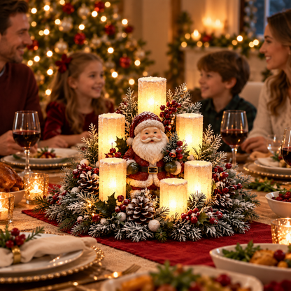 🌲Lighted Christmas Centerpiece – 7 Festive Candle-Style Holiday Designs