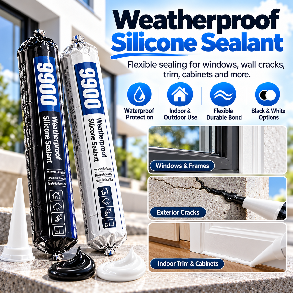 🔥 9900 Waterproof Leak Repair Sealant 💧 Quick Roof & Crack Fix 🛠️ Multi-Surface Waterproof Sealing Paste 🏠✨
