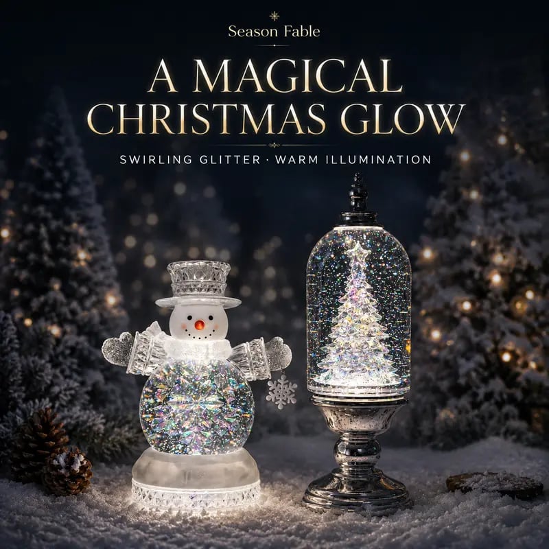 ❄️Illuminated Musical Christmas Snow Globe Lantern