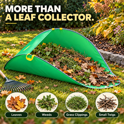 🍂 Pop-Up Leaf Collection Tent [Anti-Spill Design] - Rake Smarter, Not Harder