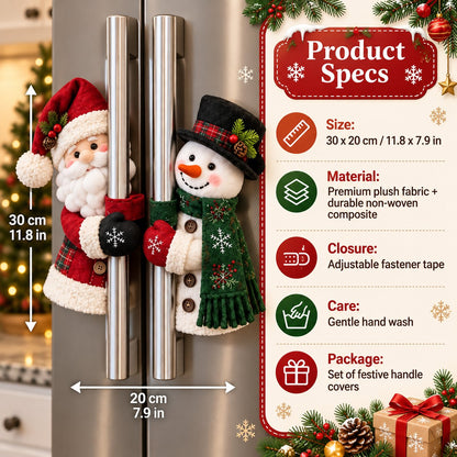 🎄✨Festive Christmas Kitchen Appliance Handle Covers | Cute 3D Holiday Decor & Anti-Slip Protector