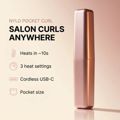 Cordless Ceramic Hair Curler – Fits in Any Bag 👜🔥