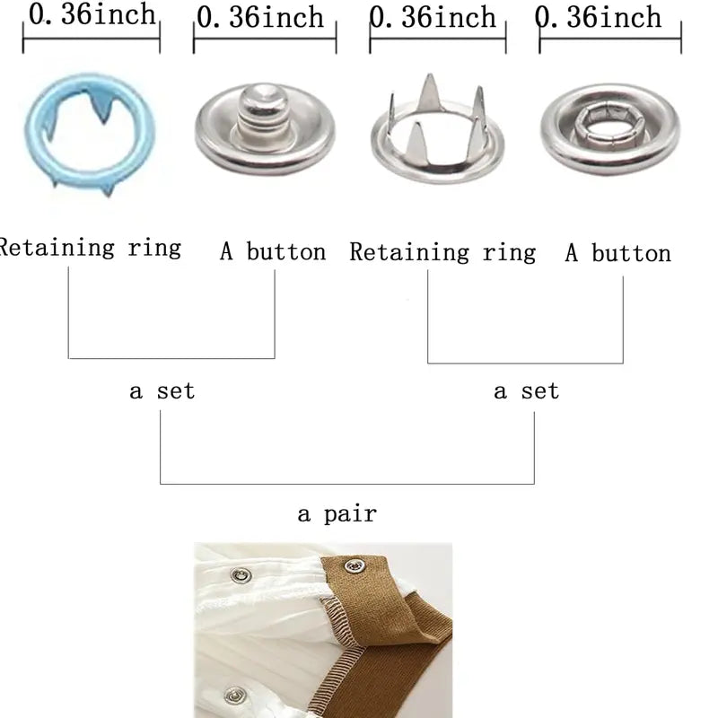🎨Seamless Stitching Sewing Kit-100Pcs Invisible Colored Metal Buckle & Manual Pressure Pliers 🔧