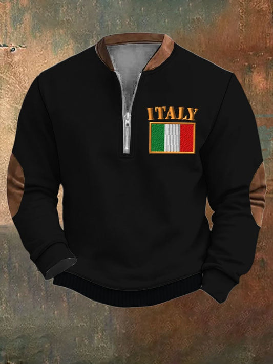 Men's Vintage Italy Printed Sweatshirt