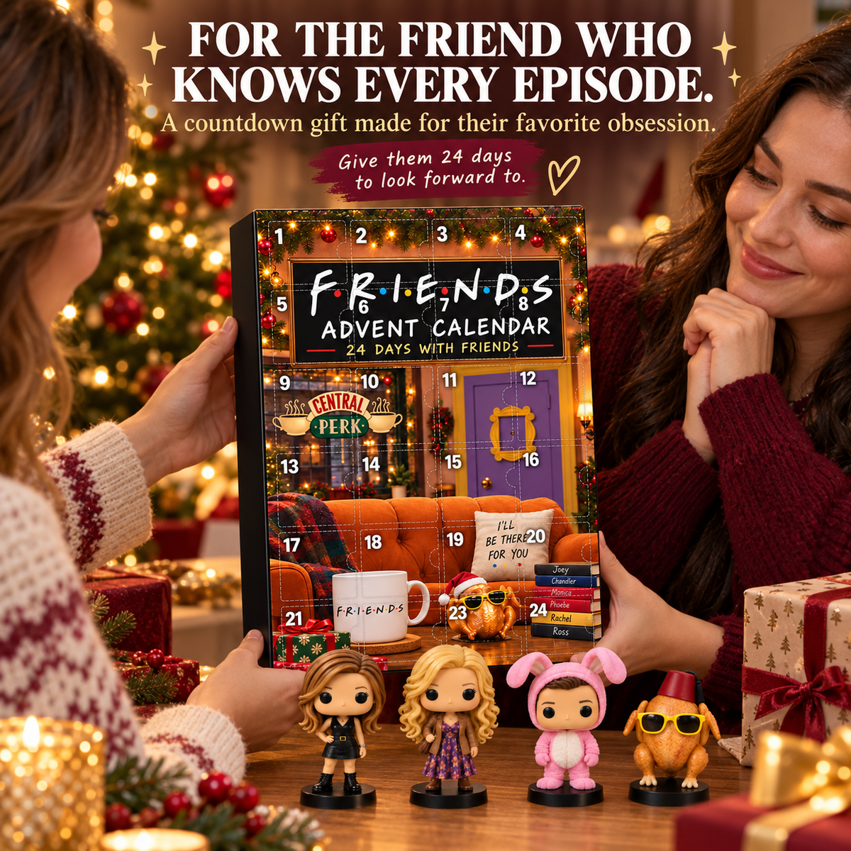 ☕ Friends Advent Calendar – 24 Days of Collectible Character Surprises for TV Fans