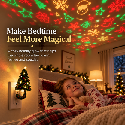 🎄💡Christmas Tree Projector Night Light — Plug-In Ceiling decorate