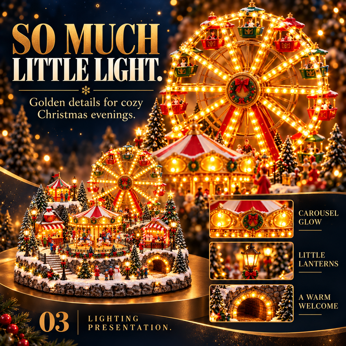 🎄 Magical Christmas Village™ – Lighted Animated Winter Wonderland Holiday Decoration