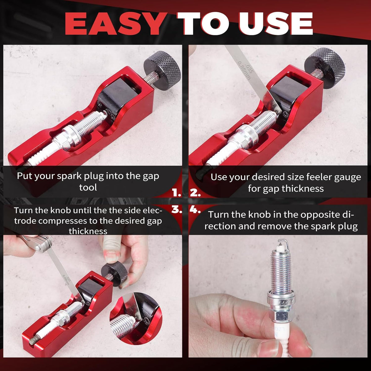🧰 Spark Plug Gap Adjustment Kit | For Cars, Motorcycles & Small Engines