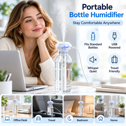 Bottle Top USB Humidifier Stick | Quiet Portable Cool Mist Aroma Diffuser