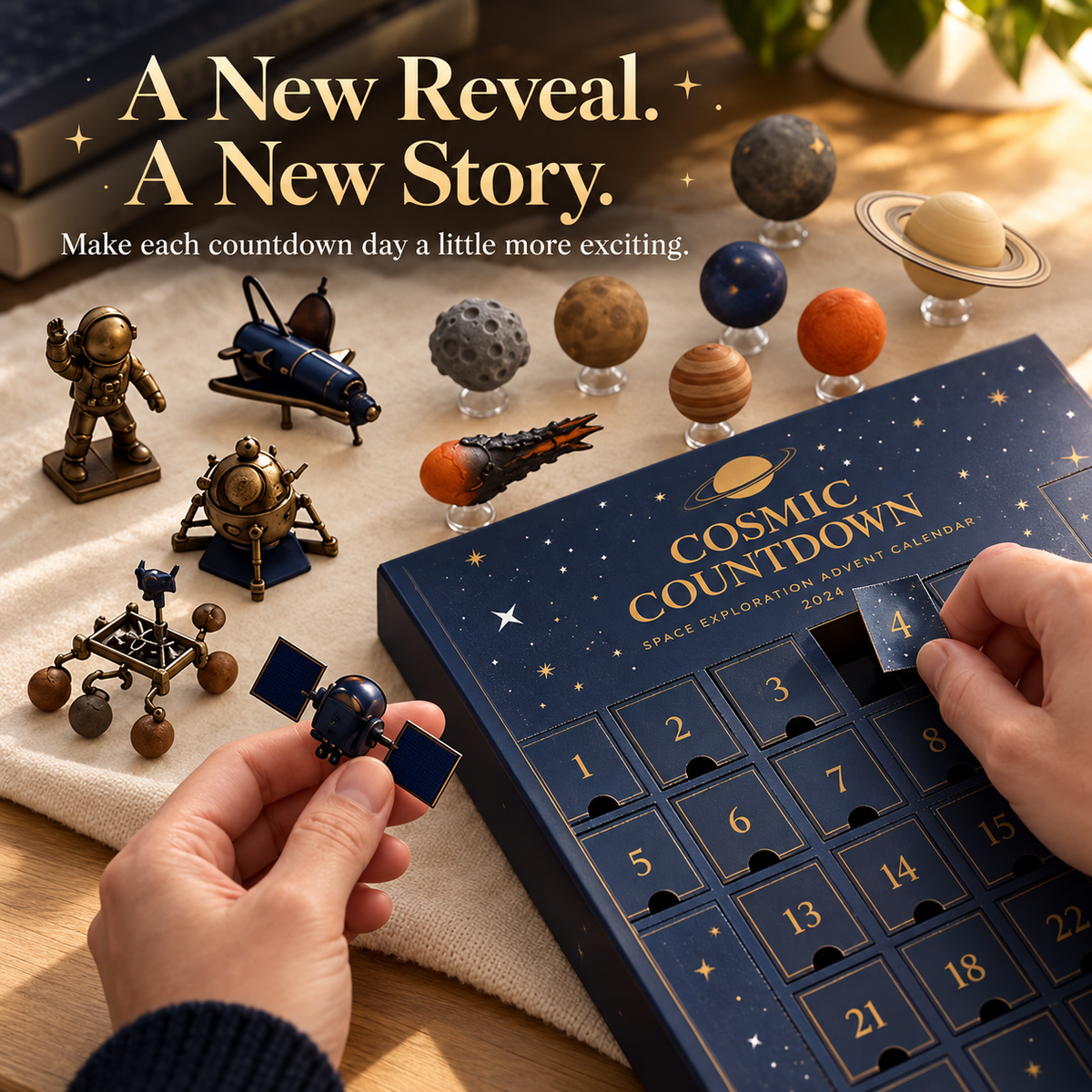 🪐🎁24-Day Space Advent Calendar – Mini Planets, Astronauts & Spacecraft Surprises👩‍🚀
