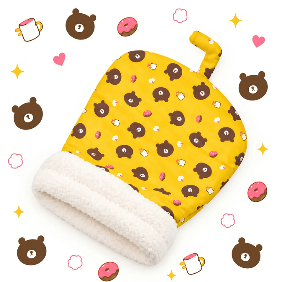 🐾 Cozy Fleece Pet Sleeping Bag – Soft Snuggle Bed for Cats & Small Dogs 💤
