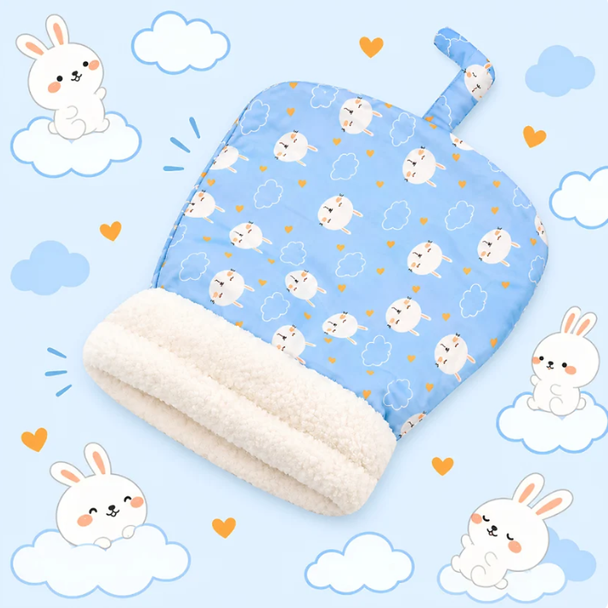 🐾 Cozy Fleece Pet Sleeping Bag – Soft Snuggle Bed for Cats & Small Dogs 💤