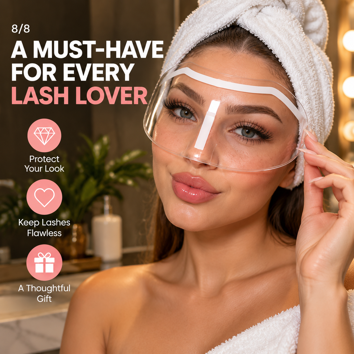 🚿 Clear Shower Face Shield – Waterproof Face Protector ✨