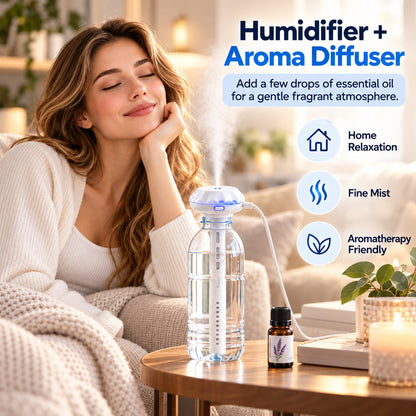 Bottle Top USB Humidifier Stick | Quiet Portable Cool Mist Aroma Diffuser
