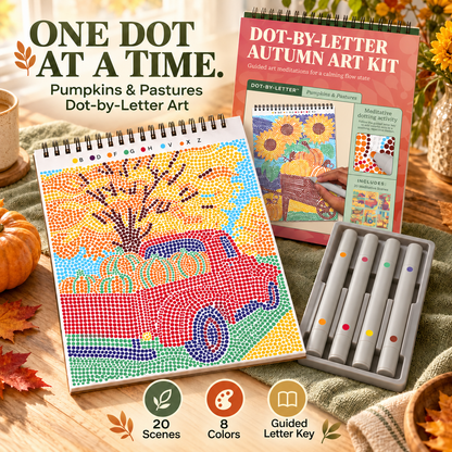 🍂 Autumn Dot-by-Letter Art Kit