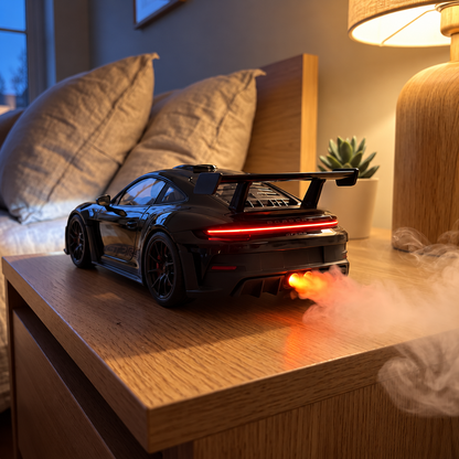 🏎️💨 Sports Car Exhaust Mist Humidifier – LED Light-Up Desk Decor & Unique Gift for Car Lovers 🎁