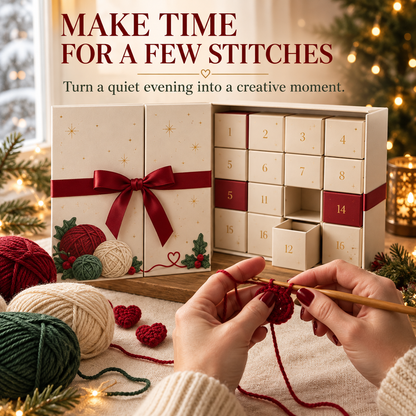 🎄Christmas Crochet Advent Calendar — Yarn & Craft Surprise Gift Box✨🎁