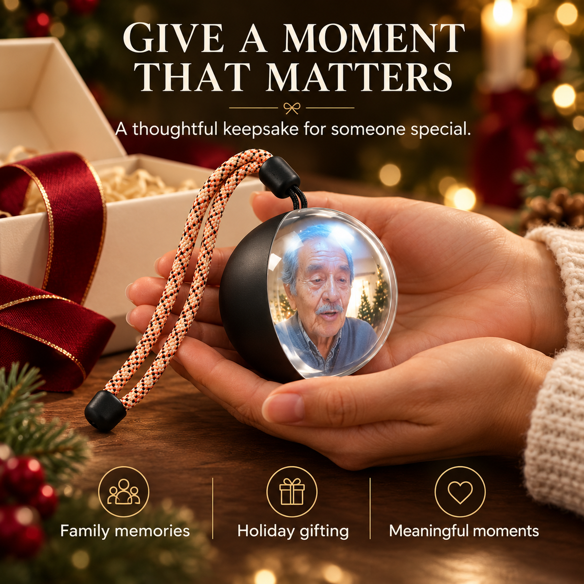 🎄❤️ MemoryGlow™ Personalized Photo Christmas Ornament 🎁✨