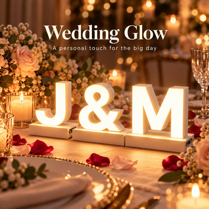 Reconfigurable Magnetic LED Letter Light | For desk & event decor✨🎁