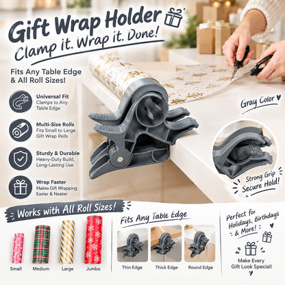 Wrap Buddies Tabletop Gift Wrapping Tool with Tape Dispenser