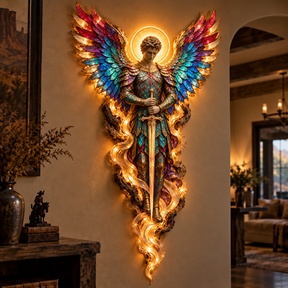 🪽 Lighted Angel Wall Sculpture – A Daily Reminder of Faith