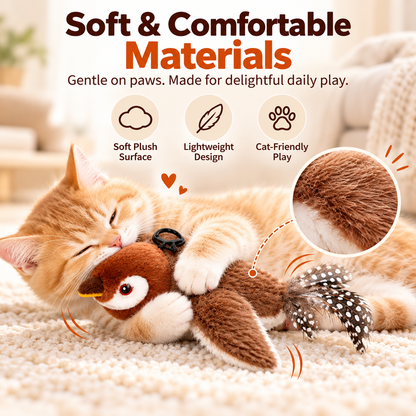 Flapping Bird Cat Toy – Interactive Catnip Plush
