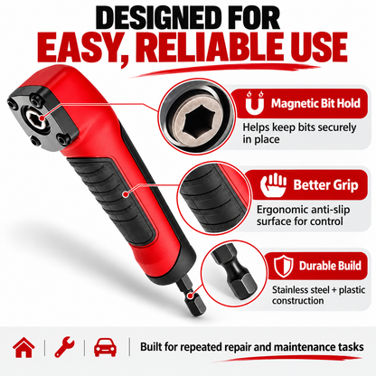 90° Right Angle Drill Adapter – Reach Screws in Tight Spaces