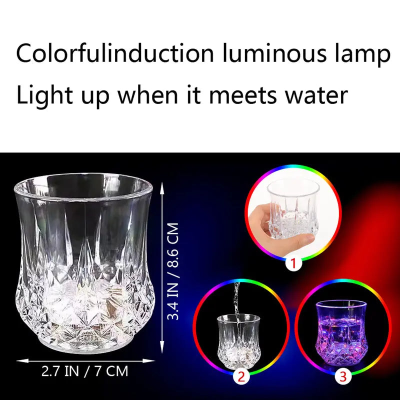 ✨Liquid Activated LED Light Up cups Crystal Drink Set🥂