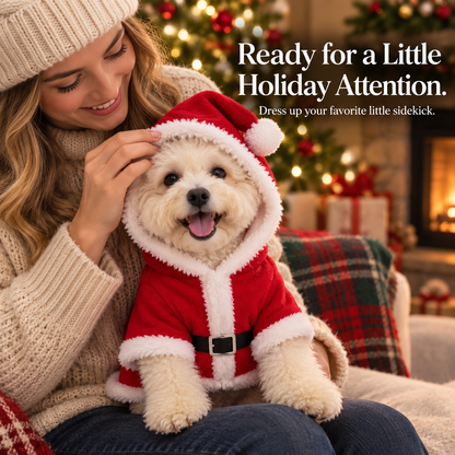 🎄✨Santa Claus Dog Hoodie – Festive Christmas Outfit for Small Dogs