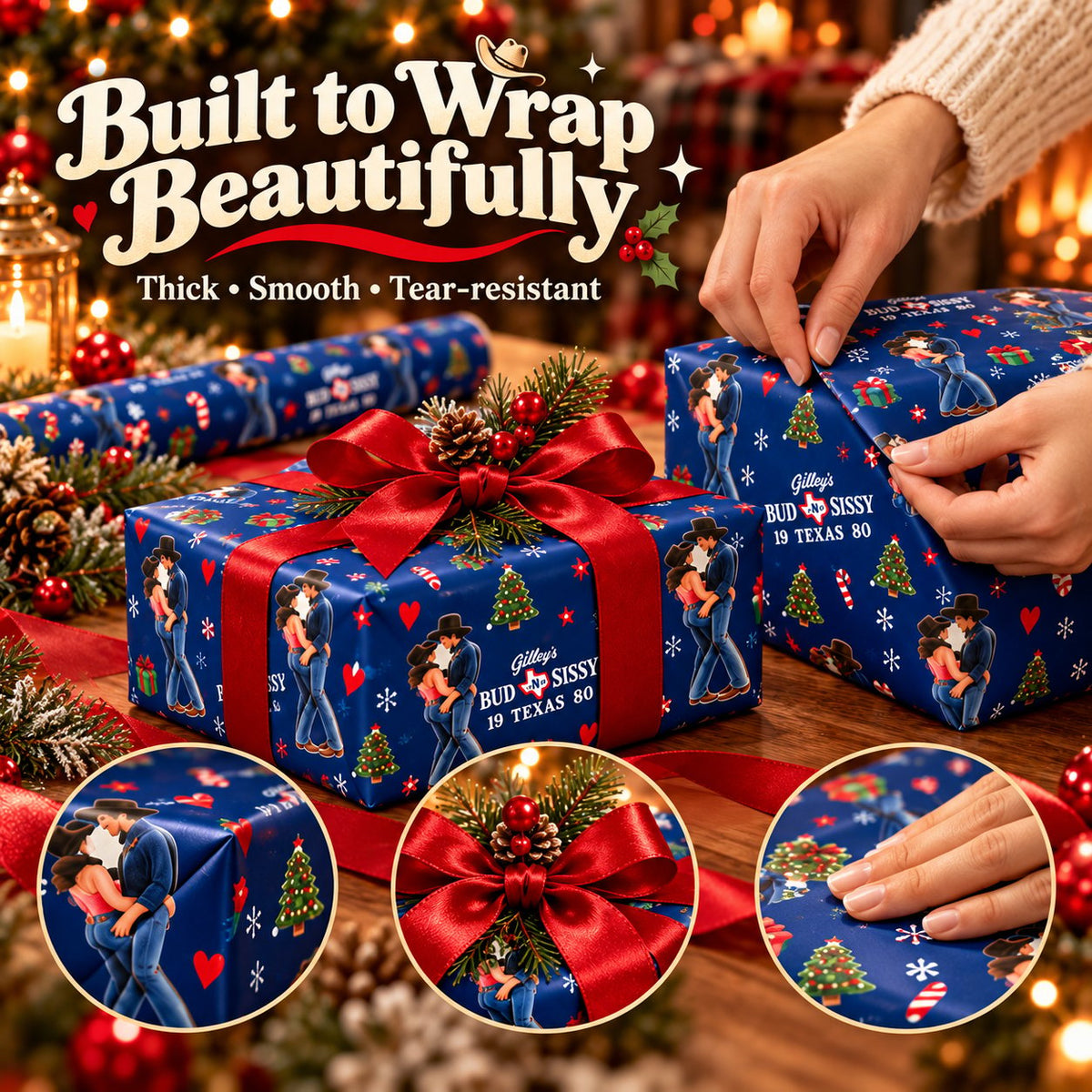 Retro Western Christmas Wrapping Paper 🎄🤠