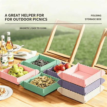 🔥2 in 1 Foldable Magnetic Silicone Trivet & Serving Tray