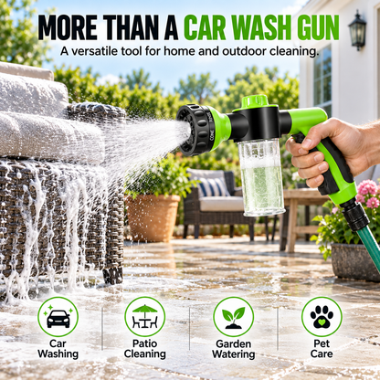 💦High-Pressure Vehicle Bubble Cleaning Blaster with 8 Adjustable Watering Patterns🚗