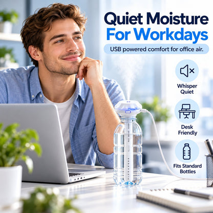 Bottle Top USB Humidifier Stick | Quiet Portable Cool Mist Aroma Diffuser