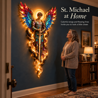 🪽 Lighted Angel Wall Sculpture – A Daily Reminder of Faith
