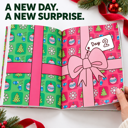 🎄Happy Days‑Cosy Christmas Advent Colouring Book | Hardback Edition | 24 Sealed Daily Surprise Sections | All‑Ages Screen‑Free Festive Activity