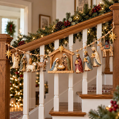 ✝️ The Night Hope Was Born – Bethlehem Nativity Christmas Garland