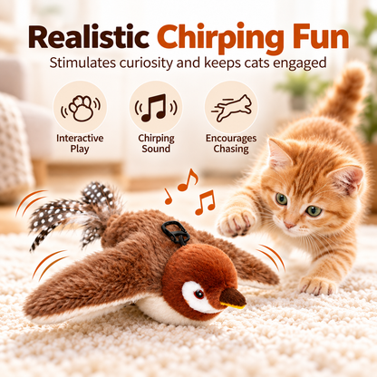 Flapping Bird Cat Toy – Interactive Catnip Plush