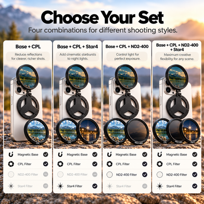 ❤️ MagSafe Camera Filter Kit – Pro Photo & Video Effects