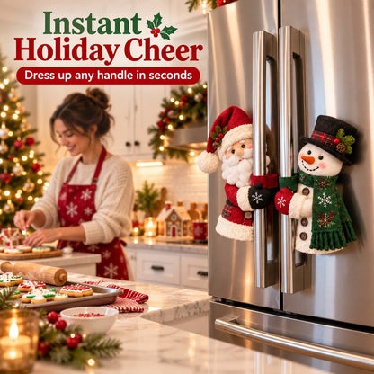 🎄✨Festive Christmas Kitchen Appliance Handle Covers | Cute 3D Holiday Decor & Anti-Slip Protector