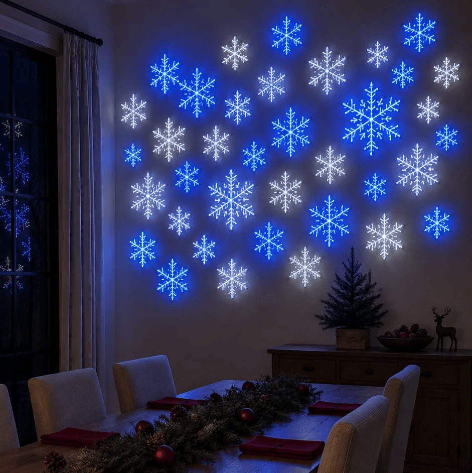 ❄️LED Snowflake Wall Set